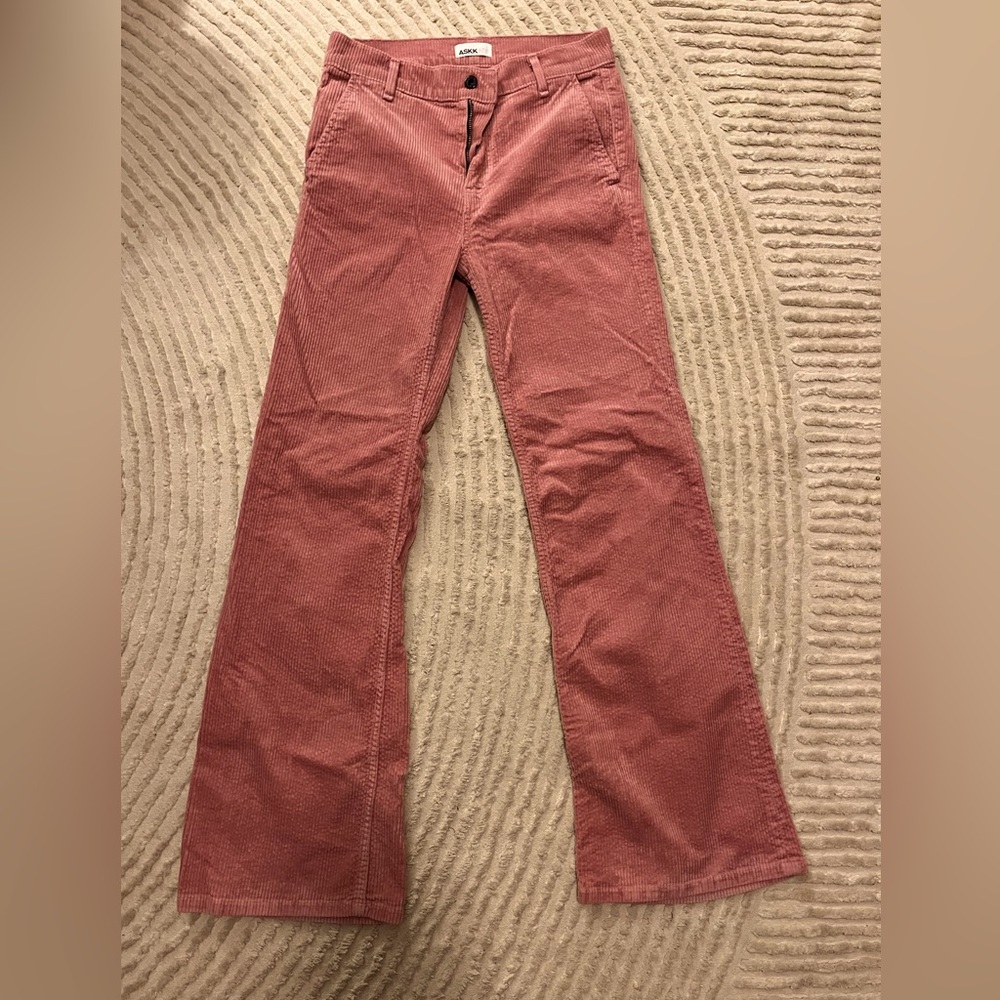 ASKKNY pink Corduroy Flare Pants